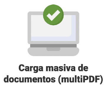 ícono ilustrado de computador con texto "carga masiva de documentos (multiPDF),